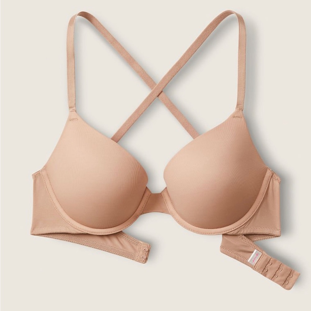 PINK Victoria’s Secret Beige Push-Up Bra, (42C)